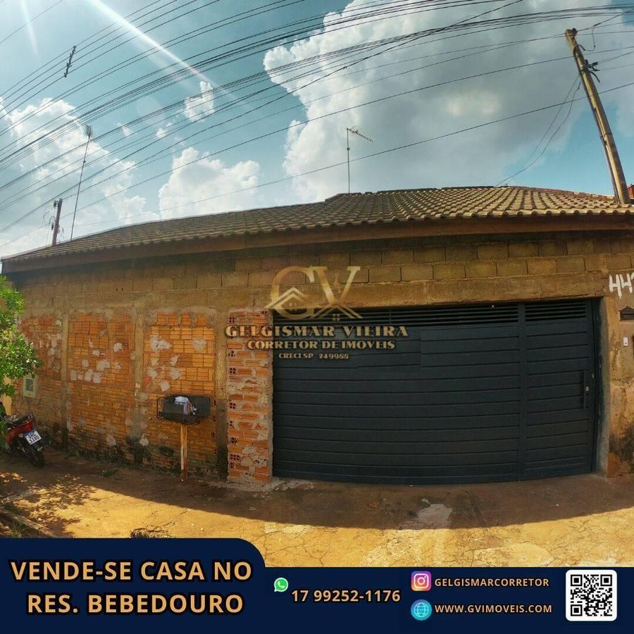 🏡 VENDE-SE CASA NO RES. BEBEDOURO - BEBEDOURO - SP 🏡 - Casa em Residencial Bebedouro, Bebedouro - à venda - Gelgismar Vieira