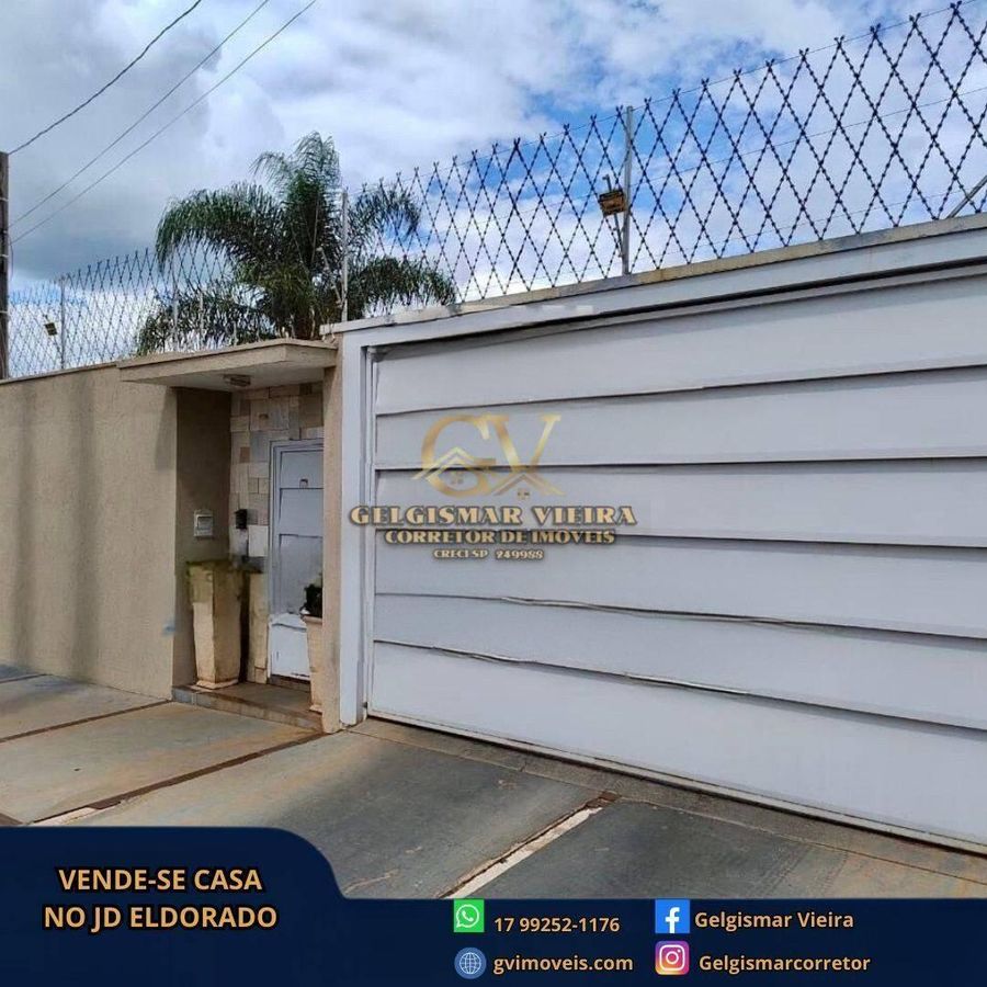 🏡 VENDE-SE CASA NO PARQ. RES. ELDORADO-BEBEDOURO-SP 🏡 - Casa em Parque Residencial Eldorado, Bebedouro - à venda - Gelgismar Vieira