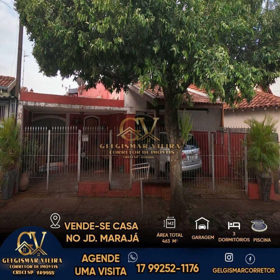 🏡 VENDE-SE CASA NO JD.MARAJÁ - BEBEDOURO - SP 🏡 - Casa em Jardim Marajá, Bebedouro - à venda - Gelgismar Vieira