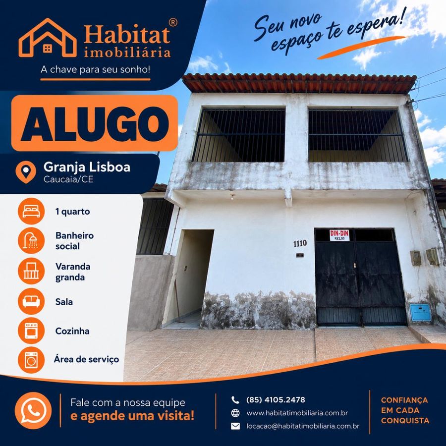 🏡 IMÓVEL PARA ALUGAR NA GRANJA LISBOA – FORTALEZA/CE - Casa em Granja Portugal, Fortaleza - para locação - HABITAT CAUCAIA IMÓVEIS LTDA