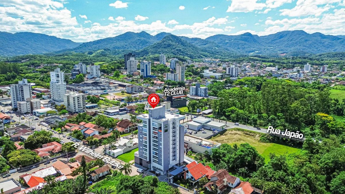 Apartamento com 3 suites e 2 vagas individuais no Centro de Timbó