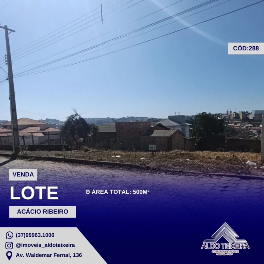 Lote/Terreno, Acácio Ribeiro - Oliveira - Lote/Terreno em Acácio Ribeiro, Oliveira - à venda - ALDO ANTÔNIO TEIXEIRA