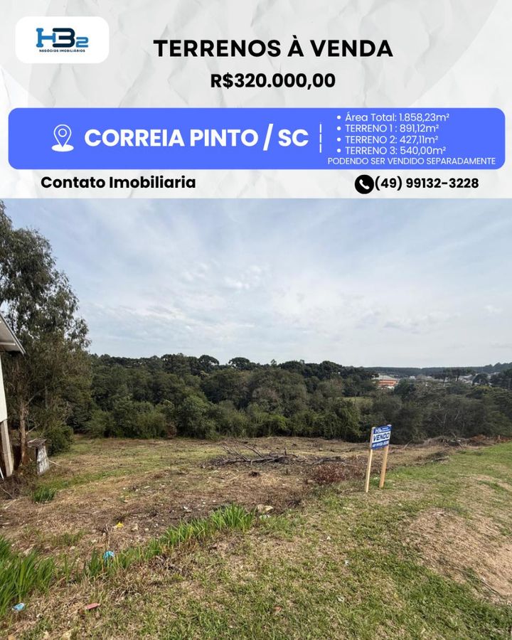 TERRENOS À VENDA - Lote/Terreno em São Pedro, Correia Pinto - à venda - HB2 NEGOCIOS IMOBILIARIOS LTDA