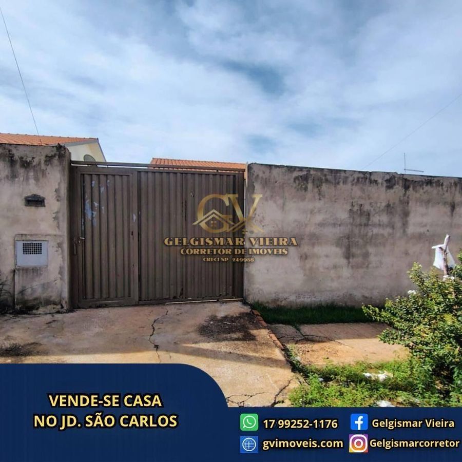 🏡 VENDE-SE CASA NO JD. SÃO CARLOS - BEBEDOURO - SP 🏡 - Casa em Jardim São Carlos, Bebedouro - à venda - Gelgismar Vieira