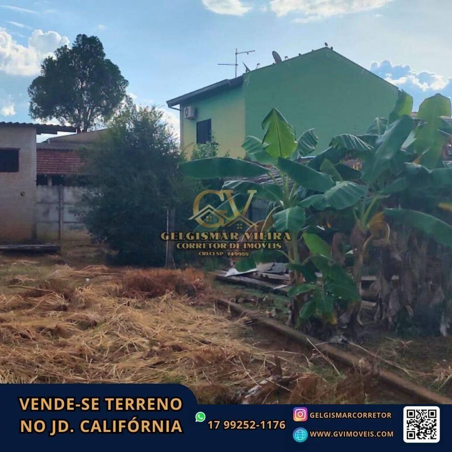 🏡 VENDE-SE TERRENO NO JARDIM CALIFÓRNIA - BEBEDOURO  🏡 - Lote/Terreno em Jardim Califórnia, Bebedouro - à venda - Gelgismar Vieira