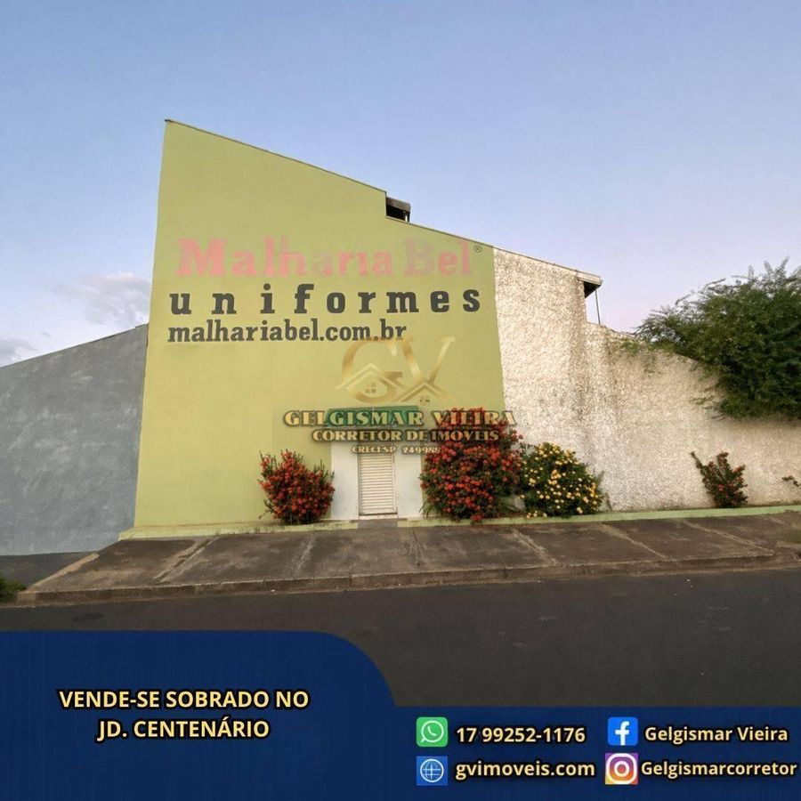🏡 VENDE-SE SOBRADO + PONTO COMERCIAL NO RES. CENTENÁREIO BEBEDOURO - SP 🏡 - Casa em Residencial Centenário, Bebedouro - à venda - Gelgismar Vieira