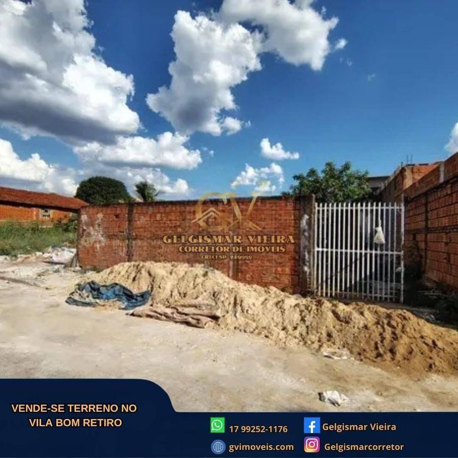 🏡 VENDE-SE TERRENO NO VILA BOM RETIRO - BEBEDOURO - SP 🏡 - Lote/Terreno em Vila Bom Retiro, Bebedouro - à venda - Gelgismar Vieira