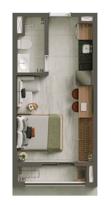 Alves Pinheiros - Apartamentos de 1 e 2 Quartos