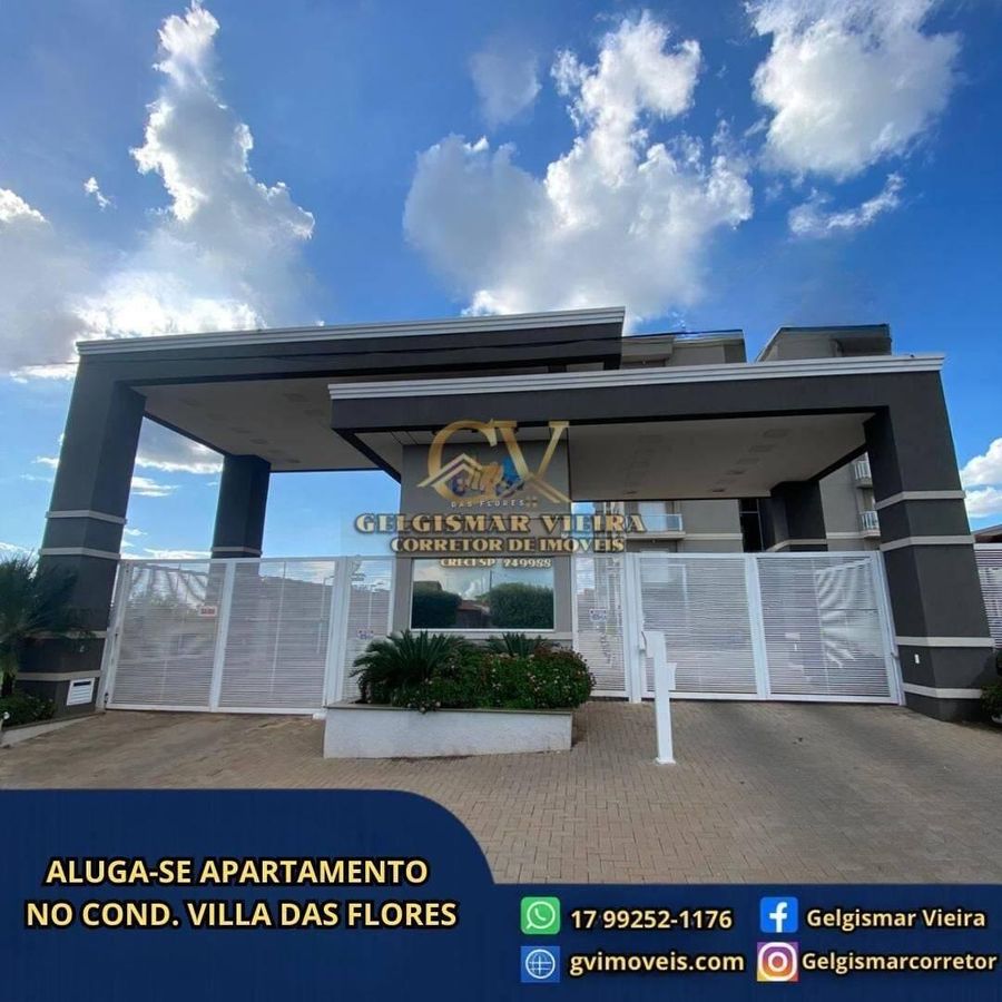 🏡 ALUGA-SE APARTAMENTO NO COND. VILLA DAS FLORES – BEBEDOURO - SP 🏡 - Apartamento em Residencial Centenário, Bebedouro - para locação - Gelgismar Vieira