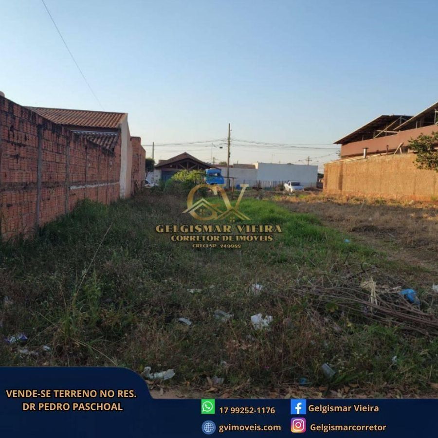 🏡 VENDE-SE TERRENO RES. DR. PEDRO PASCHOAL - BEBEDOURO - SP 🏡 - Terreno em Residencial Doutor Pedro Paschoal, Bebedouro - à venda - Gelgismar Vieira