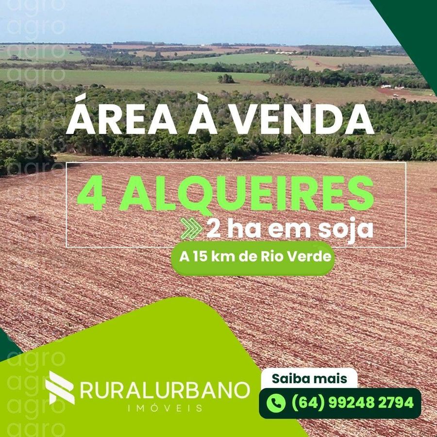 Área Produtiva - 4 alqueires - Chácara em Rio Verde - à venda - Rural Urbano Imóveis