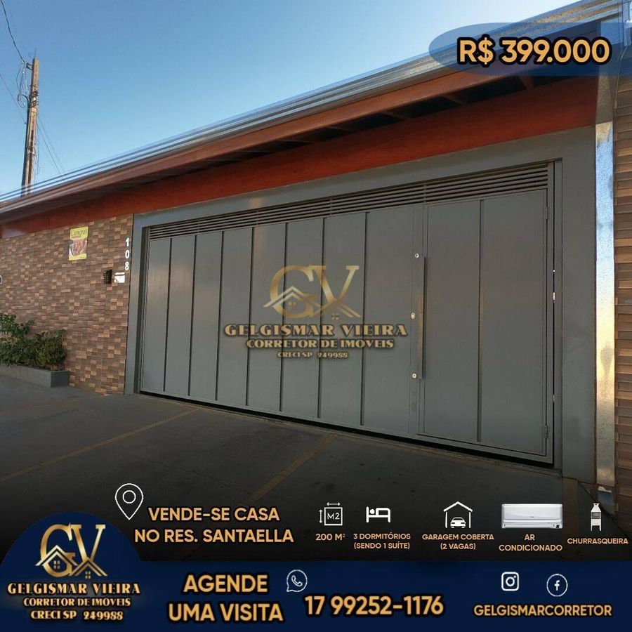🏡 VENDE-SE CASA NO RES. SANTAELLA - BEBEDOURO - SP 🏡 - Casa em Residencial Antonia Santaella, Bebedouro - à venda - Gelgismar Vieira
