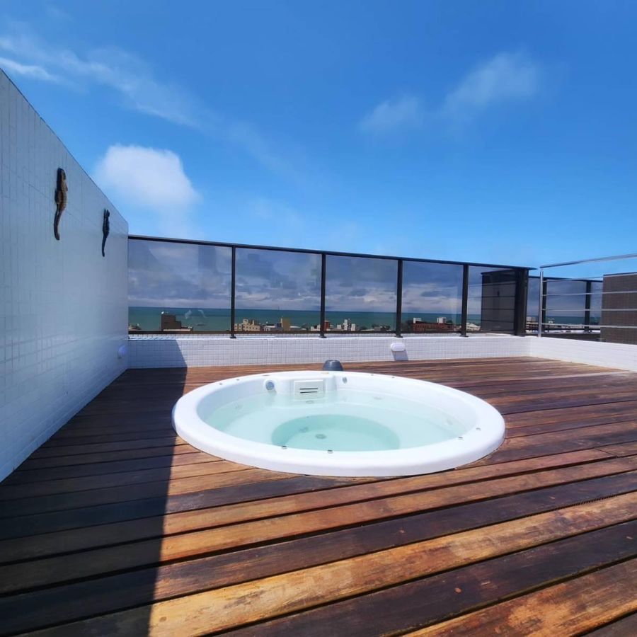 MANAÍRA| VENDA| OPORTUNIDADE| COBERTURA DUPLEX | 116m²| VISTA MAR| PORTEIRA FECHADA| COBERTURA COM JACUZZI| POR APENAS R$ 980 mil - Duplex em Manaíra, João Pessoa - à venda - Pedro Soares Imóveis