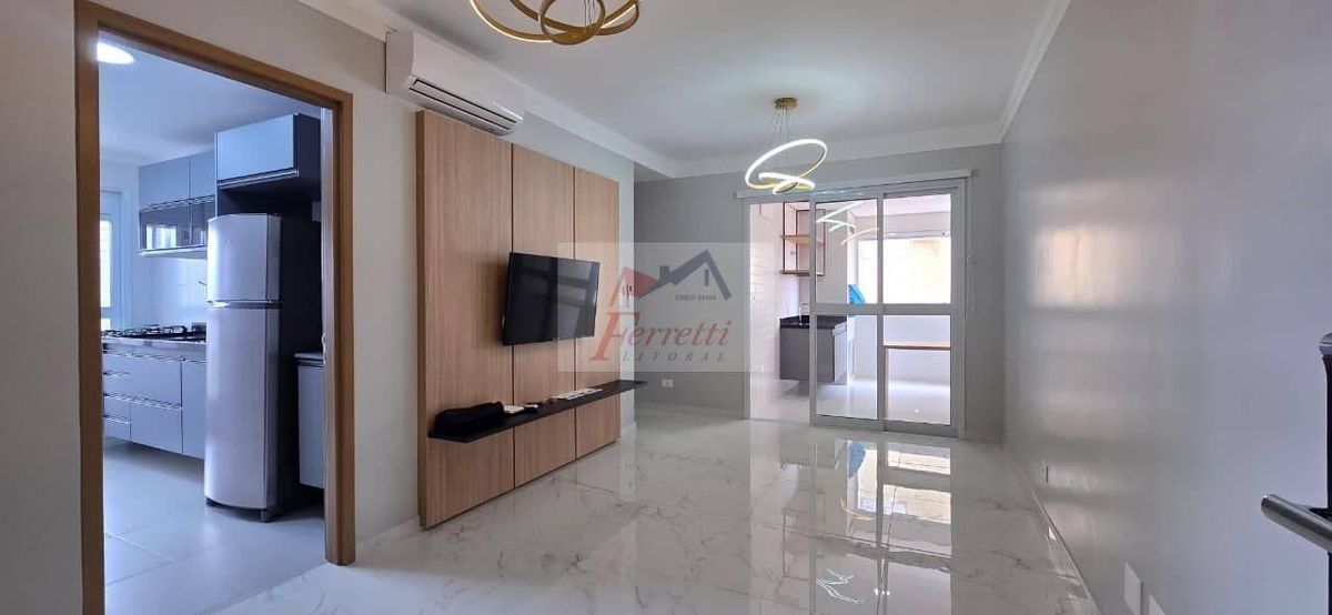 Apartamento com 3 dormitórios mobiliado e climatizado para locação em Boqueirão, Santos/SP
