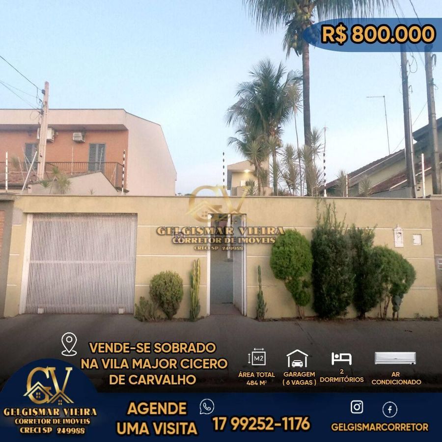 🏡 VENDE-SE SOBRADO NA VILA MAJOR CICERO DE CARVALHO – BEBEDOURO 🏡 - Sobrado em Vila Major Cícero de Carvalho, Bebedouro - à venda - Gelgismar Vieira