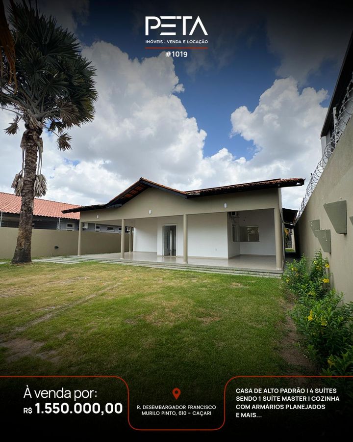 Casa com 4 suítes à Venda, Caçari - Boa Vista