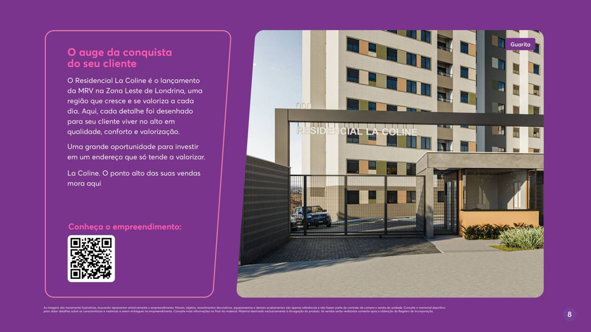 Apartamento à venda na planta no Edf. La Coline na Zona Leste de Londrina