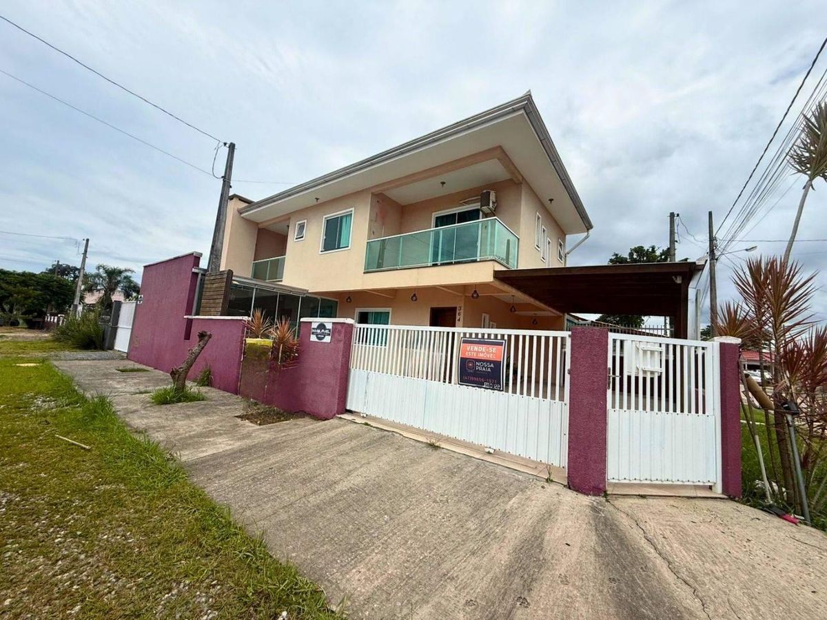 Sobrado com 3 dormitórios à venda, 118 m² por R$ 648.000,00 - Jardim Perola do Atlântico - Itapoá/SC - Sobrado em Jardim Perola do Atlântico, Itapoá - à venda - Nossa Praia Imóveis