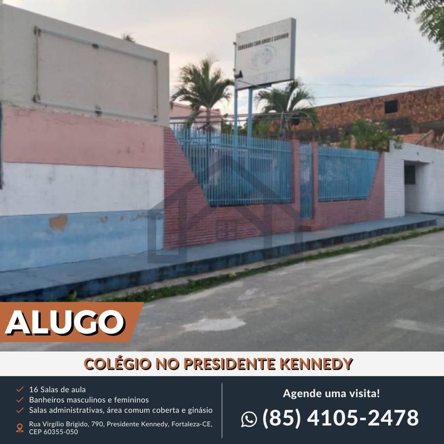 ALUGO ESTRUTURA COMPLETA PARA ESCOLA COM CAPACIDADE PARA ENSINO FUNDAMENTAL E MÉDIO NO BAIRRO PRESIDENTE KENNEDY - Comercial em Presidente Kennedy, Fortaleza - para locação e à venda - HABITAT CAUCAIA IMÓVEIS LTDA
