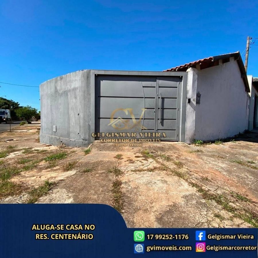 🏡 ALUGA-SE CASA NO RES. CENTENÁRIO – BEBEDOURO - SP 🏡 - Casa em Residencial Centenário, Bebedouro - para locação - Gelgismar Vieira