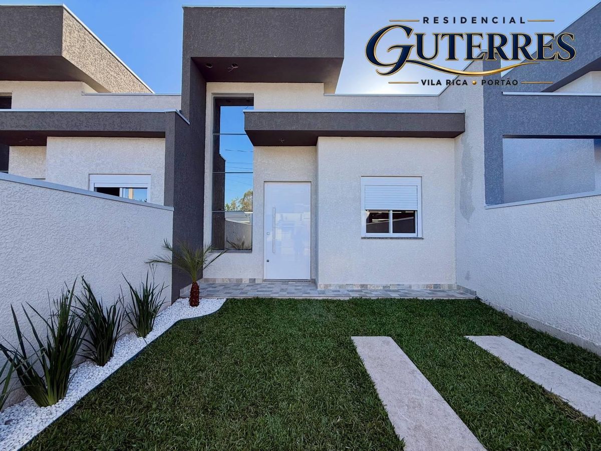 Residencial Guterres com 2 dormitórios (sendo 1 suíte), Vila Rica - Portão - Casa em Vila Rica, Portão - à venda - UNICA NEGOCIOS IMOBILIARIOS LTDA