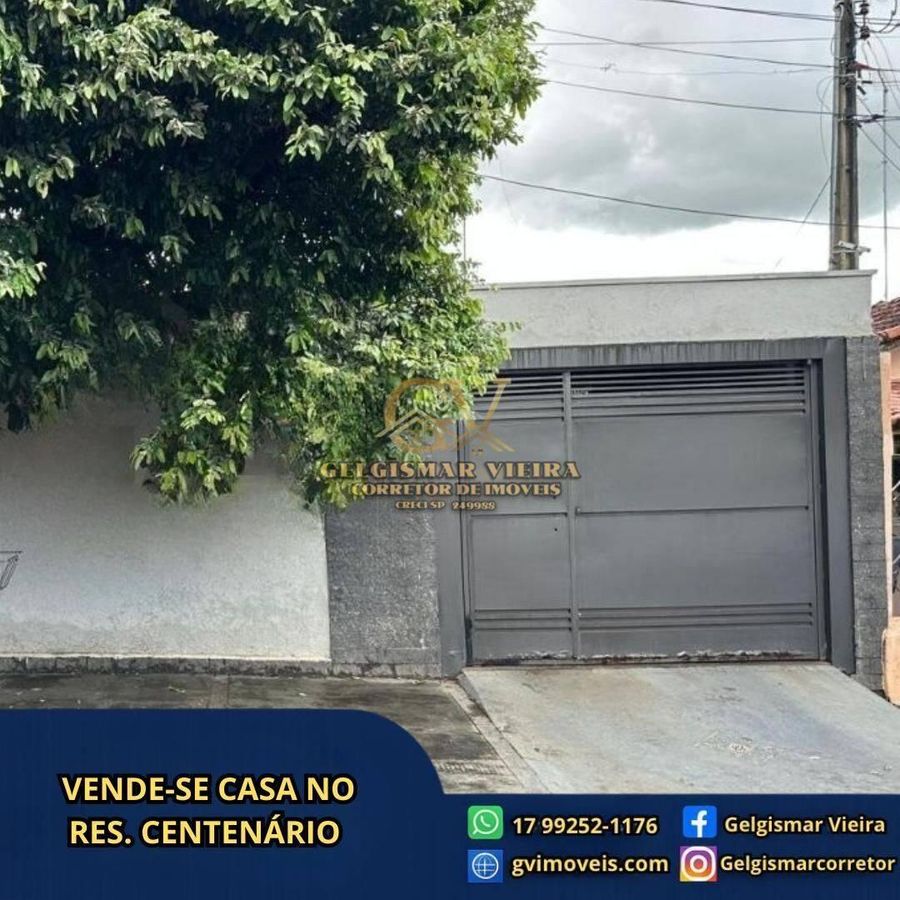 🏡 VENDE-SE CASA NO RES. CENTENÁRIO – BEBEDOURO - SP 🏡 - Casa em Residencial Centenário, Bebedouro - à venda - Gelgismar Vieira