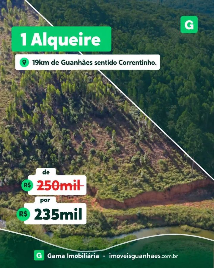 Baixou de Preço! 📍 Excelente terreno rural para você fechar negócio agora! - Lote/Terreno em Guanhães - à venda - Gama Imobiliária