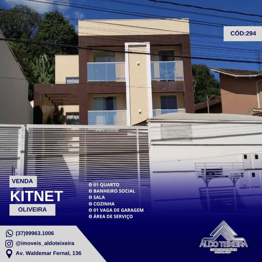 Kitnet, Centro - Oliveira - Kitnet em Centro, Oliveira - à venda - ALDO ANTÔNIO TEIXEIRA