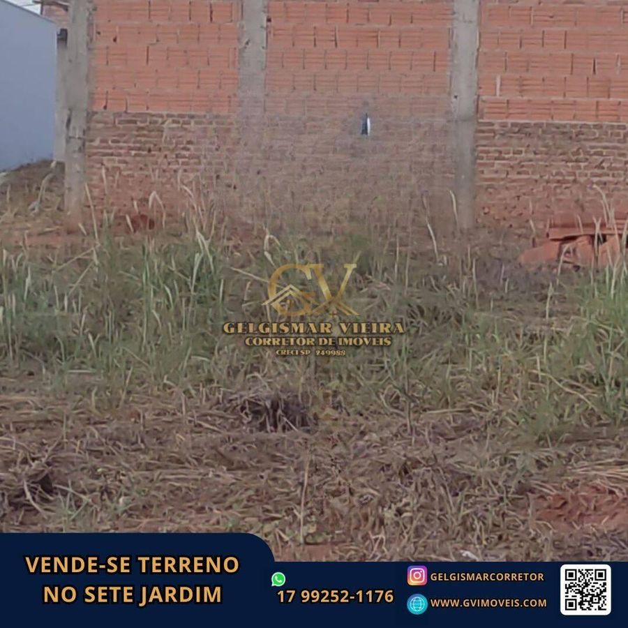 🏡 VENDE-SE TERRENO NO SETE JARDIM - BEBEDOURO - SP 🏡 - Lote/Terreno em Bebedouro - à venda - Gelgismar Vieira