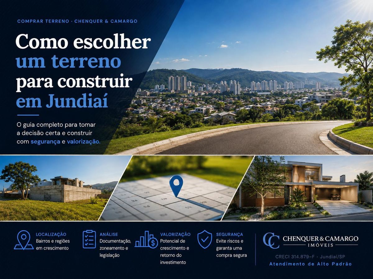 Como escolher um terreno para construir em Jundiaí: guia completo 2026
