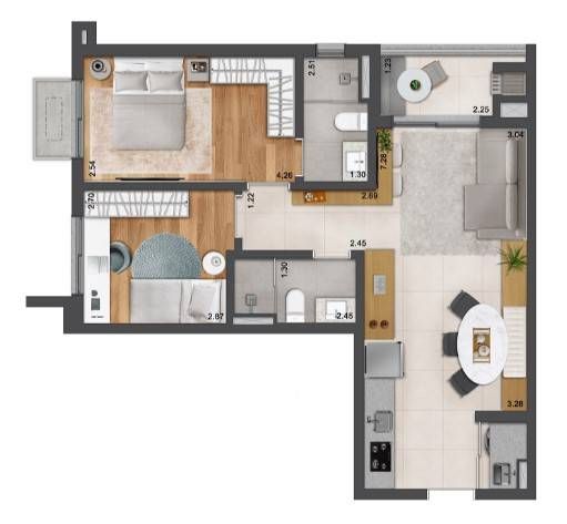 Apartamento Residencial Unna Homewood - Apartamento em Saco Grande, Florianópolis - à venda - Seiter Imobiliária