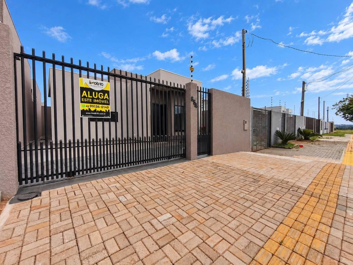 CASA PARA ALUGAR NOVA COM 2 QUARTOS NO LOTEAMENTO BÉRGAMO - FOZ DO IGUAÇU - PR - Casa em Loteamento Bérgamo, Foz do Iguaçu - para locação - Imob10 Imobiliária Ltda