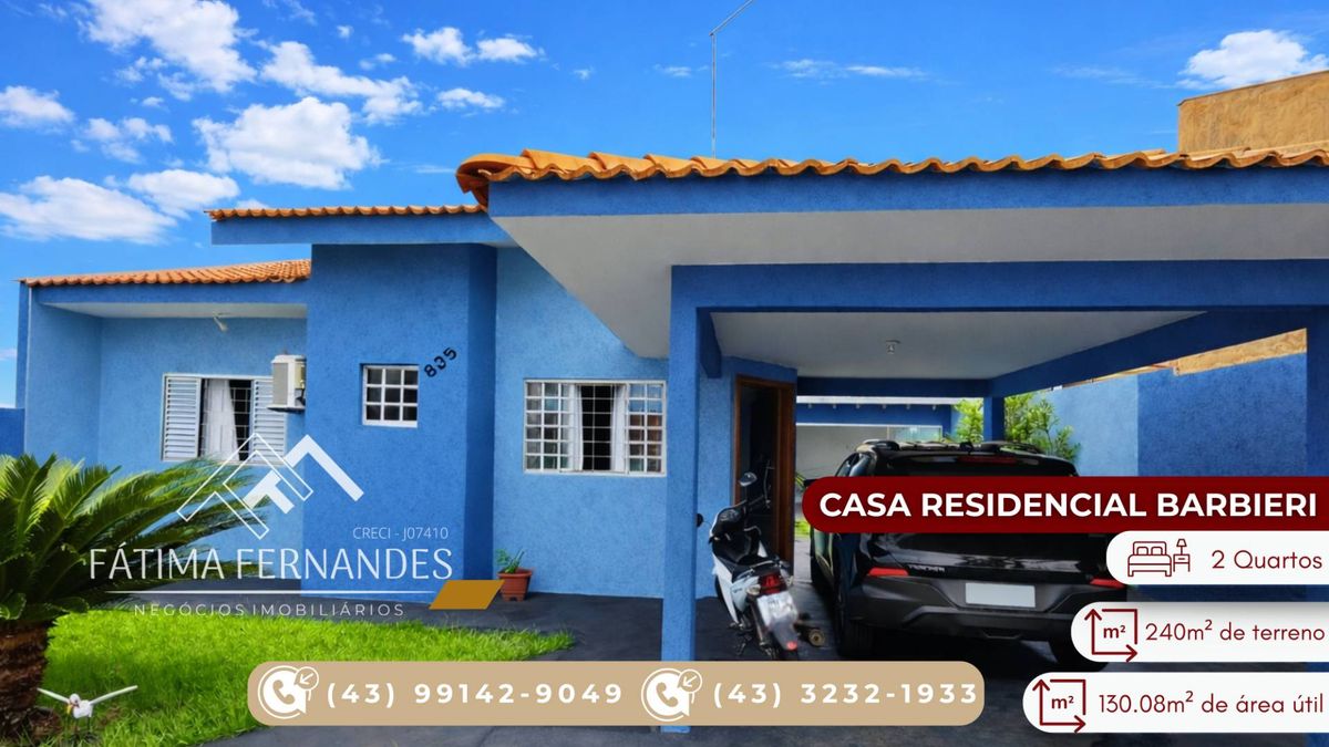 CASA NO RESIDENCIAL BARBIERI - Casa em Residencial Barbieri, Sertanópolis - à venda - M DE FATIMA DA COSTA FERNANDES