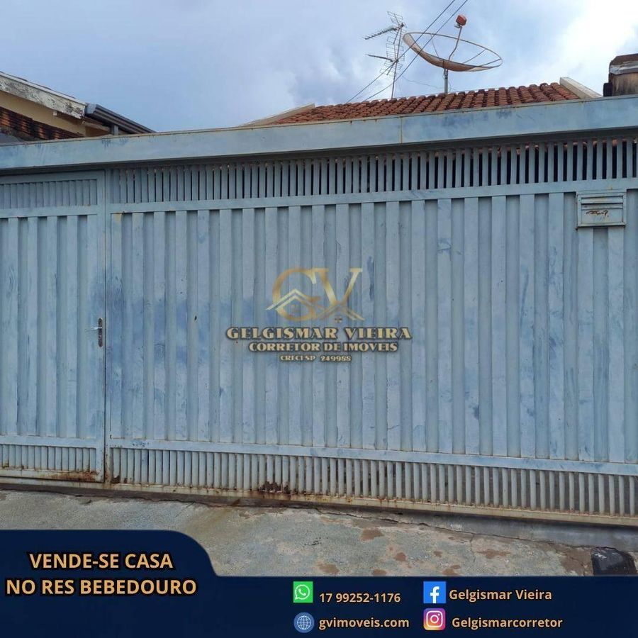 🏡 VENDE-SE CASA NO RES BEBEDOURO - BEBEDOURO - SP 🏡 - Casa em Residencial Bebedouro, Bebedouro - à venda - Gelgismar Vieira