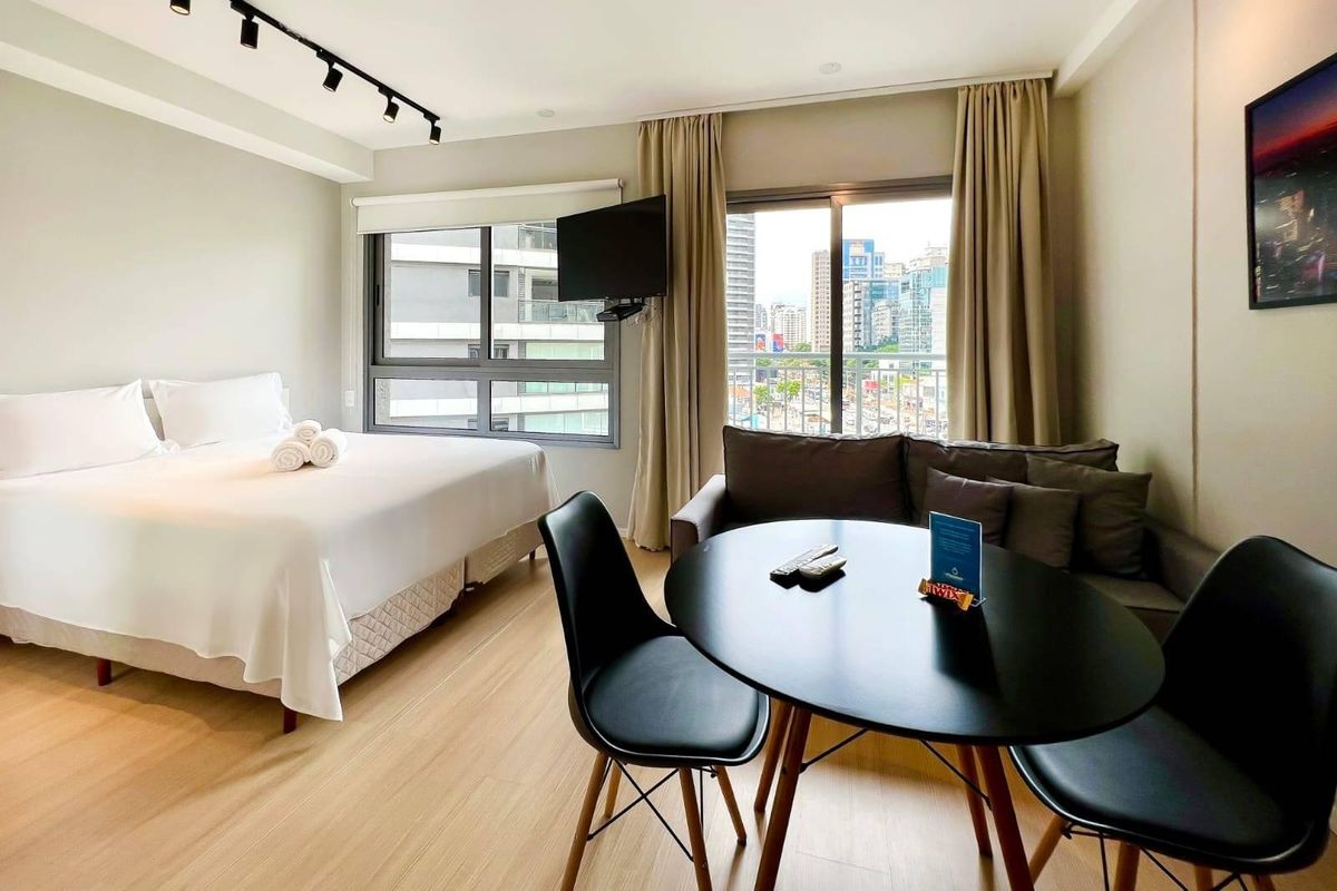 Studio mobiliado no Nex One Itaim disponível para locação, com 27m, com 1 quarto na Vila Nova Conceição - Studio em Vila Nova Conceição, São Paulo - para locação - Prime Flats Negócios Imobiliários