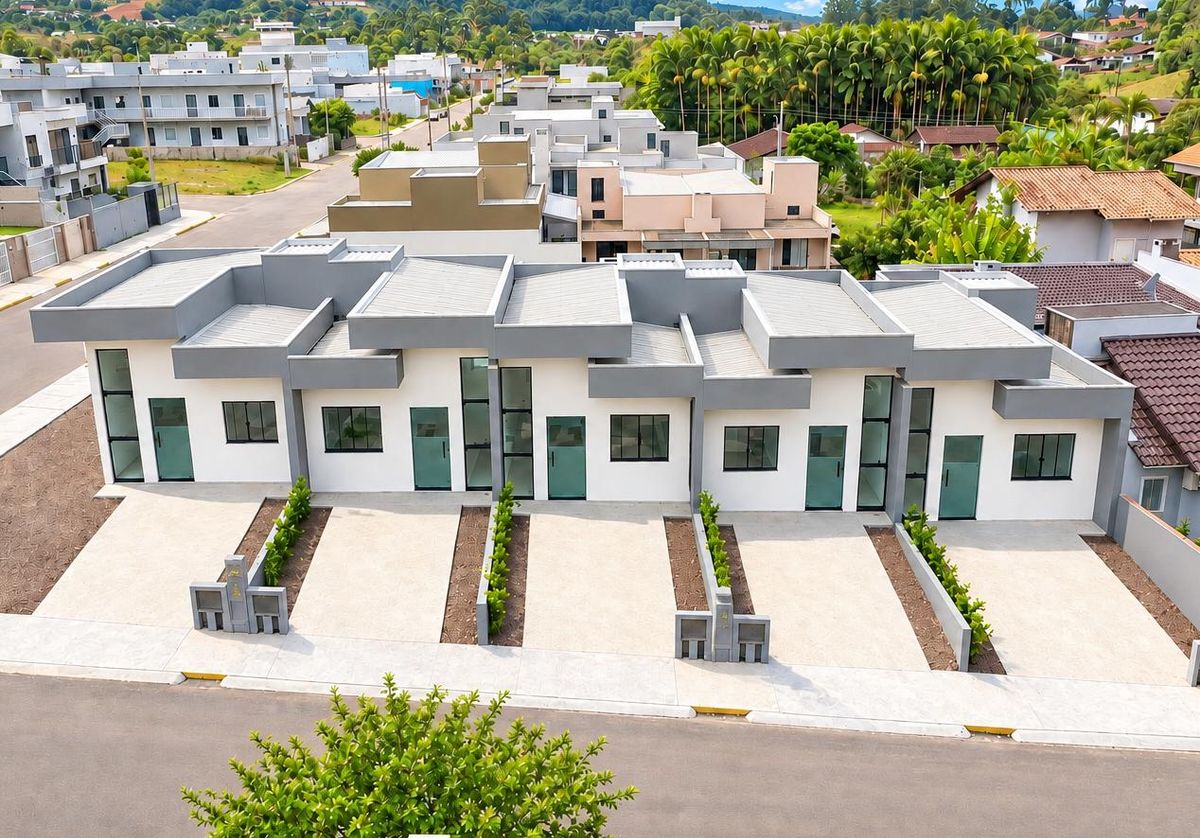 Casa Geminada - Venda - 02 dormitórios - 60m2 - Rua Aristeu dos Santos - Loteamento Gran Park Alianças - Bremer - Rio do Sul - Casa Geminada - Sobrado em Bremer, Rio do Sul - à venda - Cifra Imóveis e Empreendimentos Imobiliários