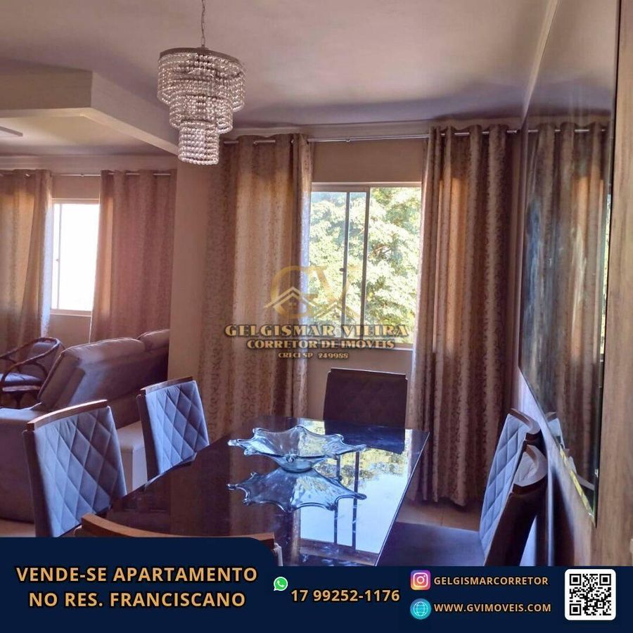 🏡 VENDE-SE APARTAMENTO NO RES. FRANCISCANO - BEBEDOURO - SP 🏡 - Apartamento em Residencial Franciscano, Bebedouro - à venda - Gelgismar Vieira