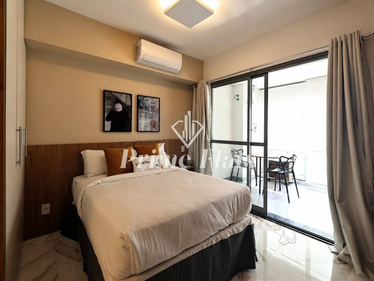 Flat para Locação no Condomínio Z Pinheiros no bairro Pinheiros, 30m², com 1 quarto, 1 vaga - Flat em Pinheiros, São Paulo - para locação - Prime Flats Negócios Imobiliários