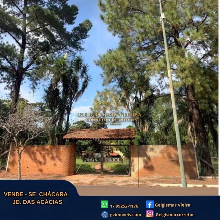 🏠 VENDE-SE CHACARÁ - JARDIM DAS ACÁCIAS - BEBEDOURO - SP 🏠 - Chácara em Vila Sanderson, Bebedouro - à venda - Gelgismar Vieira