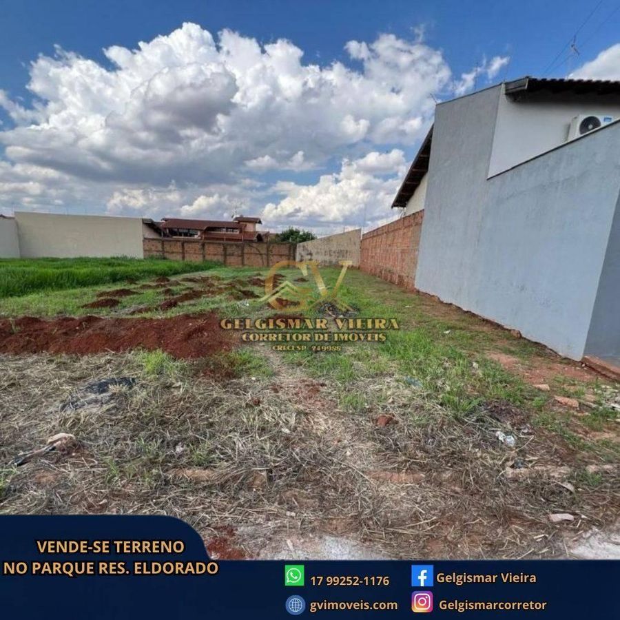 🏠VENDE-SE TERRENO NO PARQUE RES. ELDORADO-BEBEDOURO-SP🏠 - Lote/Terreno em Parque Residencial Eldorado, Bebedouro - à venda - Gelgismar Vieira