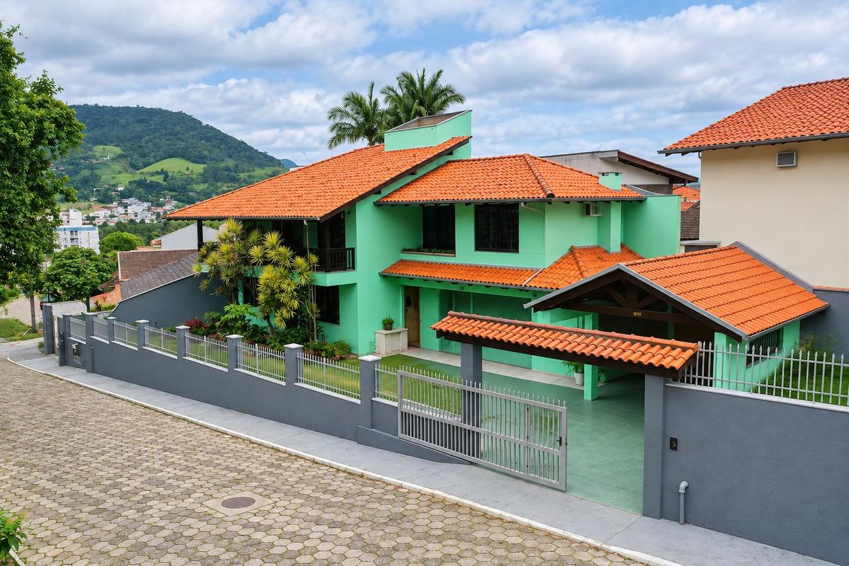 Casa de Alvenaria - Venda - 05 dormitórios - 285m2 - Semi Mobiliada - Progresso - Rio do Sul - Casa em Progresso, Rio do Sul - à venda - Cifra Imóveis e Empreendimentos Imobiliários