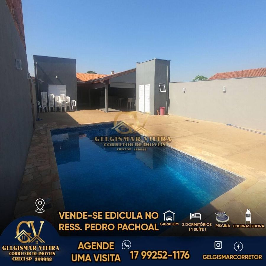 🏡 VENDE-SE EDICULA NO RES. PEDRO PACHOAL - BEBEDOURO - SP 🏡 - Residencial e Comercial em Residencial Doutor Pedro Paschoal, Bebedouro - à venda - Gelgismar Vieira