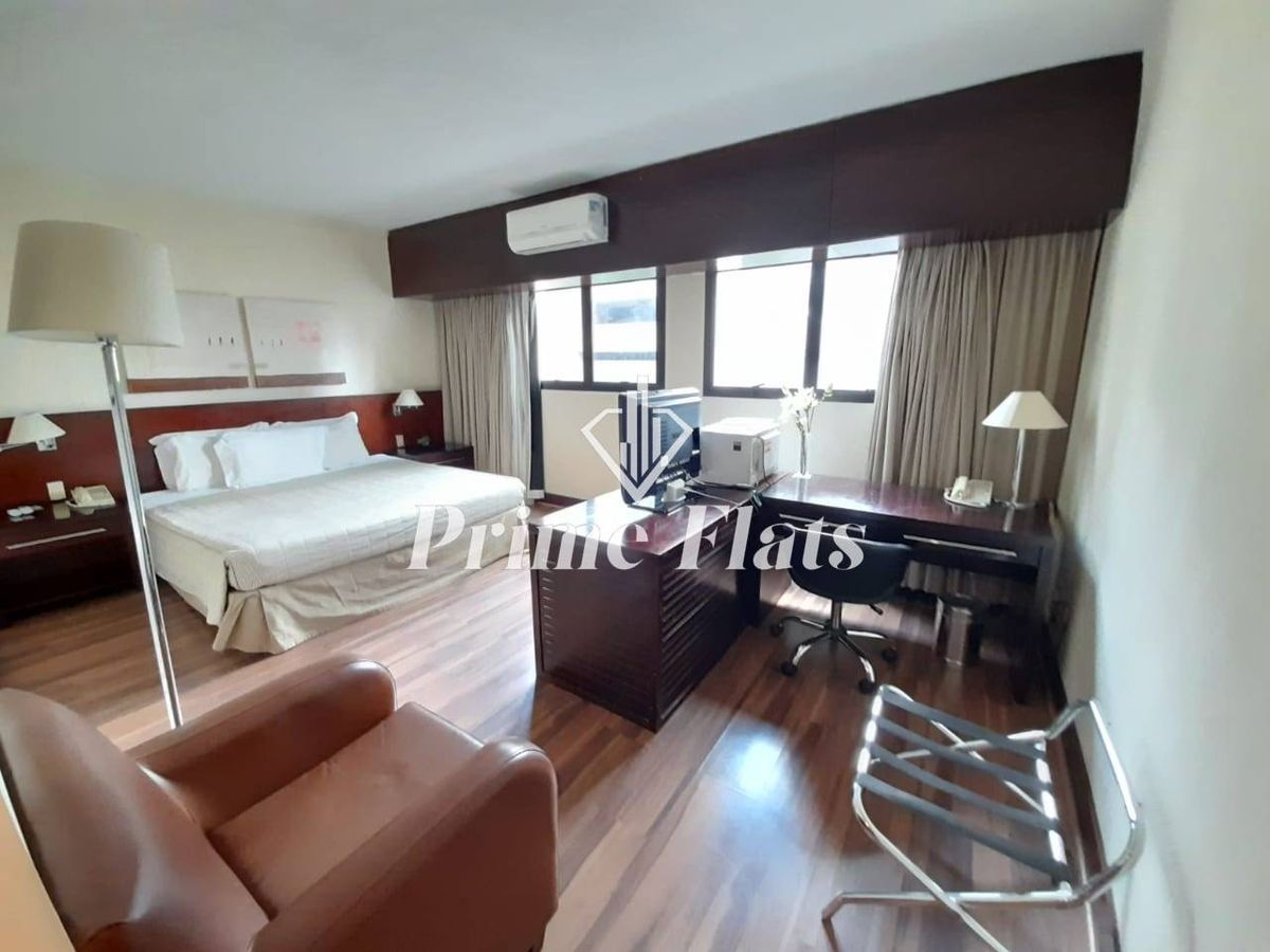 Flat disponível para locação no Wyndham São Paulo Berrini no Brooklin, com 29m², 1 quarto e 1 vaga - Flat em Brooklin Novo, São Paulo - para locação - Prime Flats Negócios Imobiliários