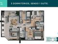 Apartamento com 03 Dormitórios (01 Suíte) e Vista Livre a Venda no Vivendas Home Club – Areias | São José/SC - Apartamento em Areias, São José - à venda - Conceito Imóveis