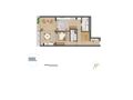 Planta baixa - Be.in.Rio Praia Ipanema — studio de 44 m² a uma quadra da praia - Flat/Loft/Estúdio em Ipanema, Rio de Janeiro - à venda - Souza’s Soluções Imobiliárias LTDA