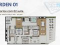 Planta baixa - Edifício Solar da Praia - Apartamento em Muquiçaba, Guarapari - à venda - Gilberto Pinheiro Developer Private Brokers