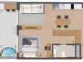 Planta baixa - Be.in.Rio Pompeu Loureiro — apartamentos e double suites em Copacabana, de 32 a 80 m² - Apartamento em Copacabana, Rio de Janeiro - Souza’s Soluções Imobiliárias LTDA