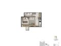 Planta baixa - Soul Rio Gago Coutinho — studios e gardens em Laranjeiras, de 32 a 69 m² - Flat/Loft/Estúdio em Laranjeiras, Rio de Janeiro - à venda - Souza’s Soluções Imobiliárias LTDA