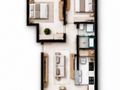 Planta baixa - Apartamento novo com 1 dormitório e 2 dormitórios sendo 1 suíte bairro Rio Pequeno em Camboriú SC - Apartamento em Rio Pequeno, Camboriú - à venda - Ilaini Imóveis