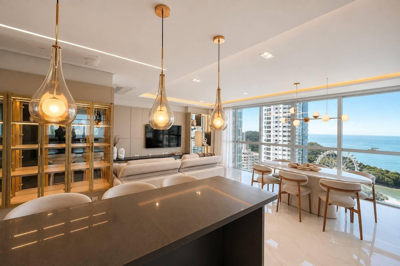 Apartamento mobiliado à venda, 4 suítes, 4 vagas no Skyline Tower - Apartamento em Pioneiros, Balneário Camboriú - à venda - Nobilitá Imobiliária